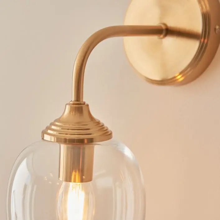 Ashcroft Wall Light Brushed Aged Brass