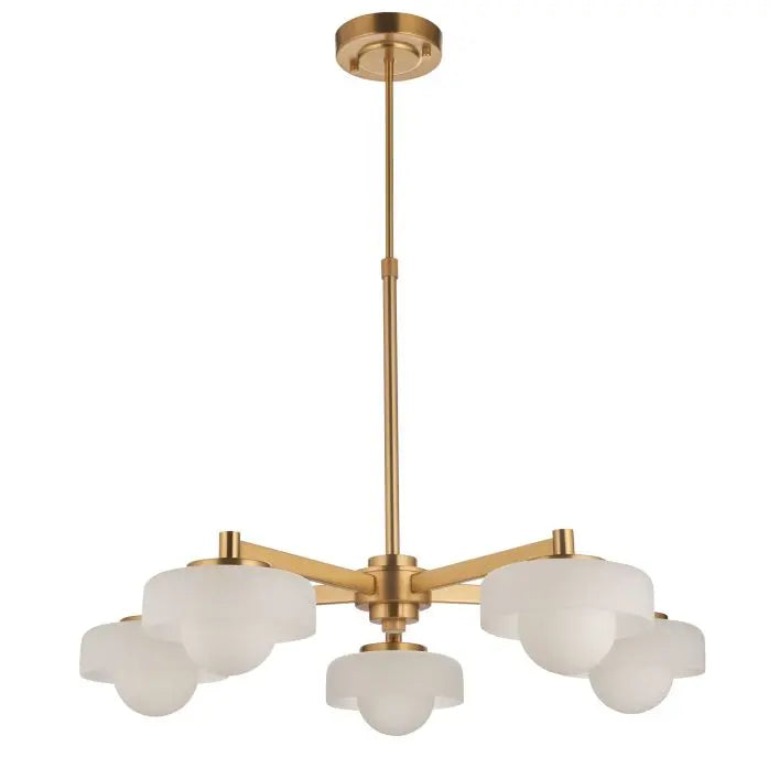 Boss 5 Pendant Light Brushed Aged Brass