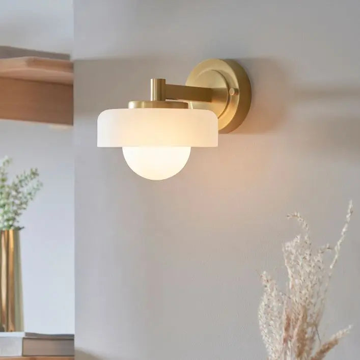 Boss Wall Light Brushed Aged Brass