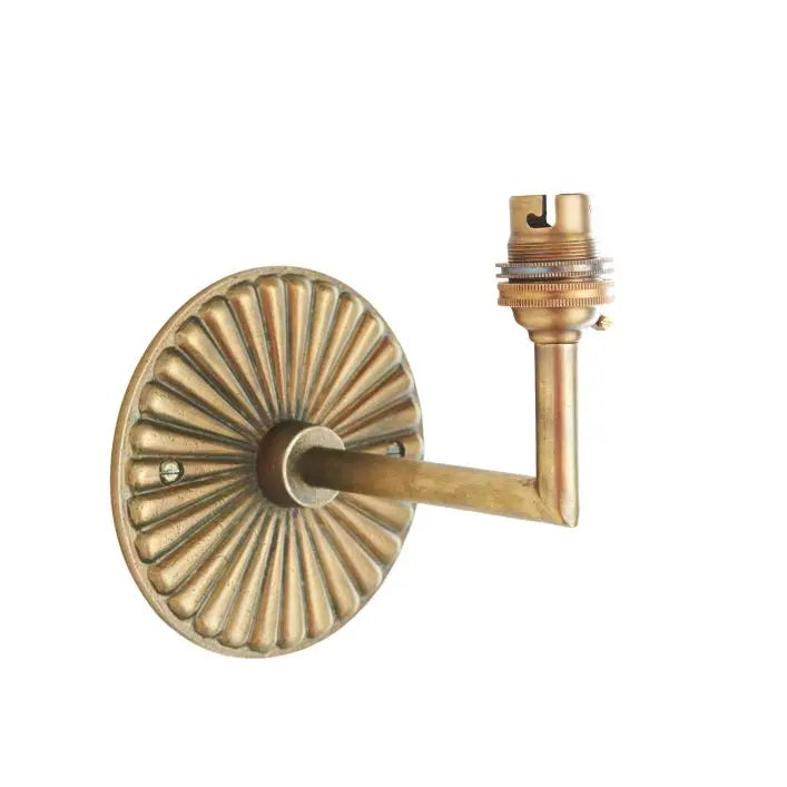 Dahlia Angle Wall Light Antique Brass
