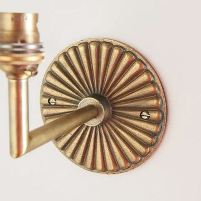 Dahlia Angle Wall Light Antique Brass