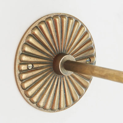 Dahlia Angle Wall Light Antique Brass