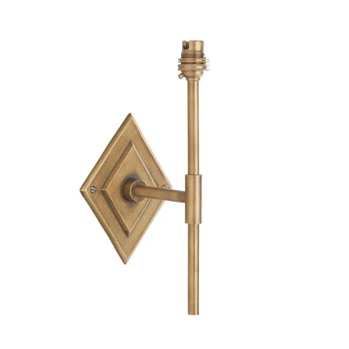 Diamond Tall Wall Light Antique Brass