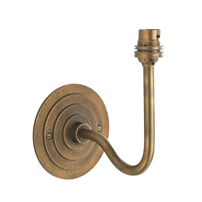 Halo Swan Wall Light Antique Brass