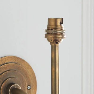 Halo Swan Wall Light Antique Brass