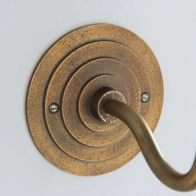 Halo Swan Wall Light Antique Brass