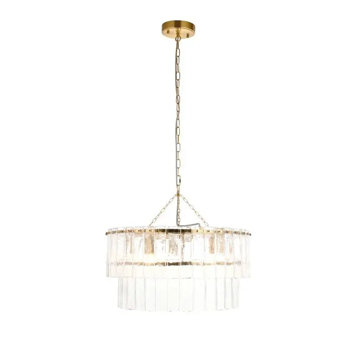 Karine 5 Tiered Pendant Light Brushed Aged Brass