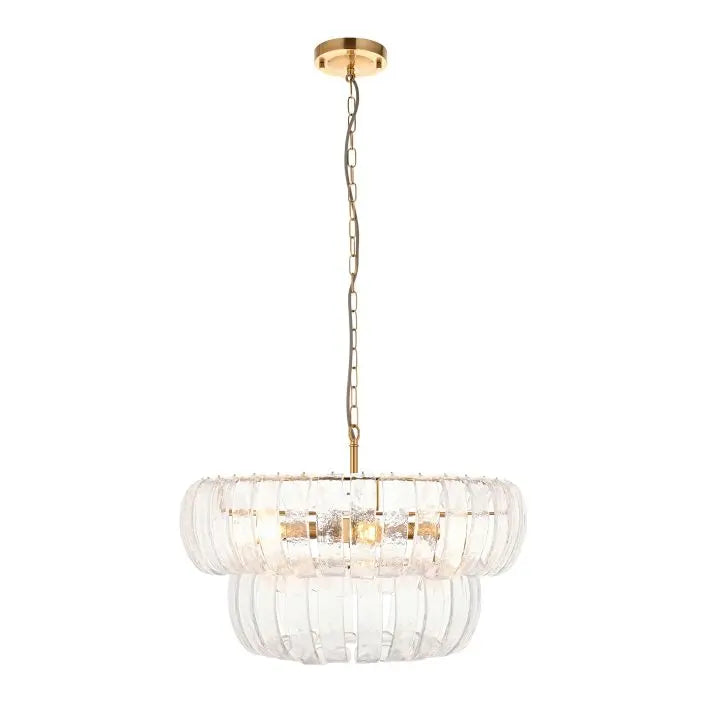 Montrose 6 Pendant Light Brushed Aged Brass