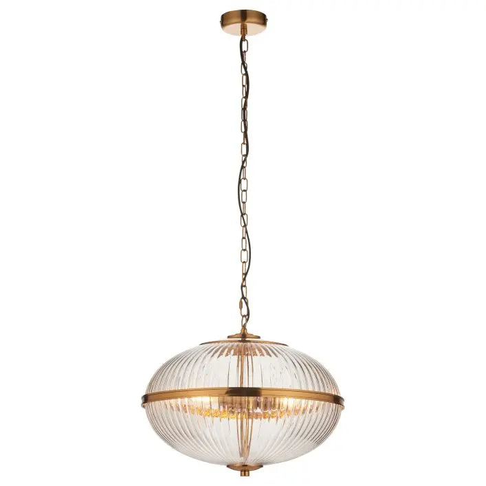 Somerset 3 Pendant Light Vintage Brass