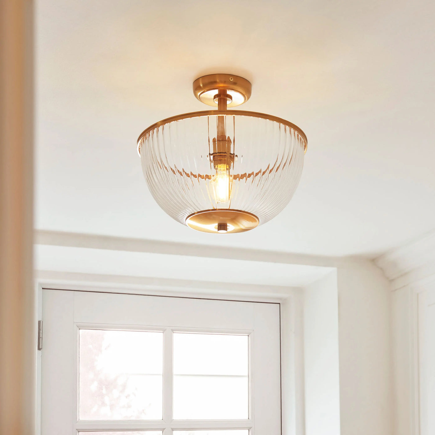 Somerset Bowl Ceiling Light Vintage Brass
