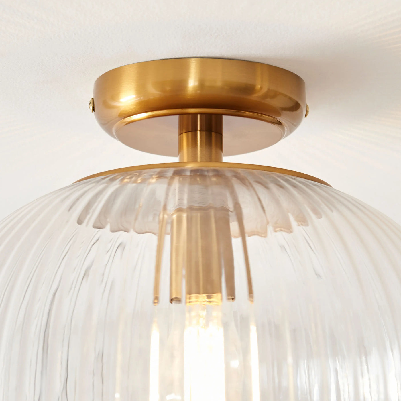 Somerset Domed Ceiling Light Vintage Brass