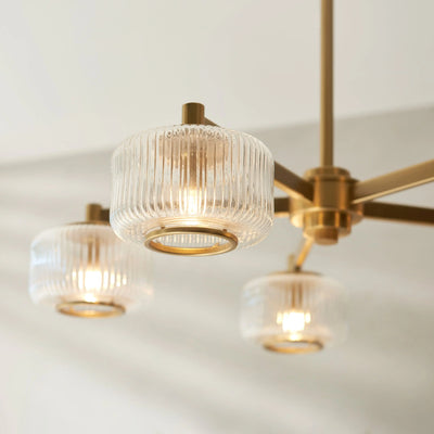 Stamford 5 Pendant Light Brushed Aged Brass