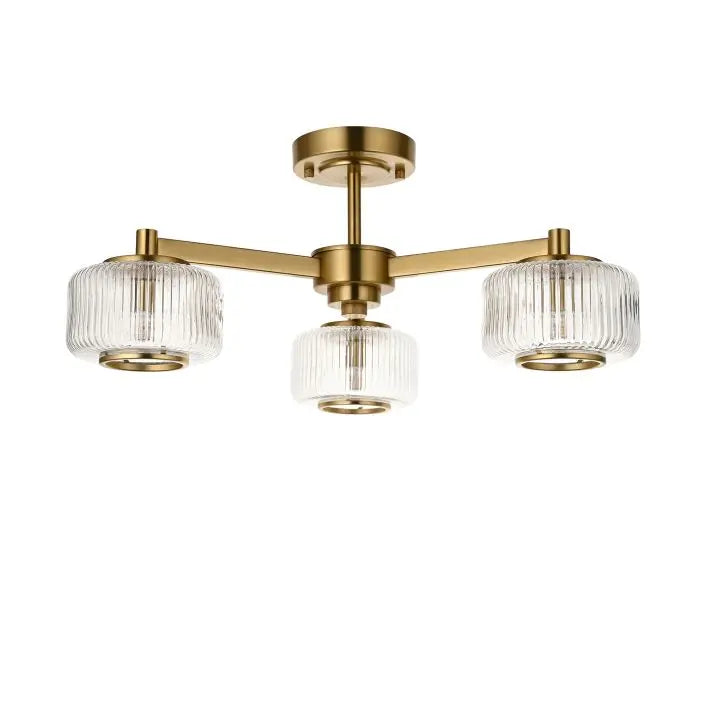 Stamford Ceiling Light Brushed Aged Brass