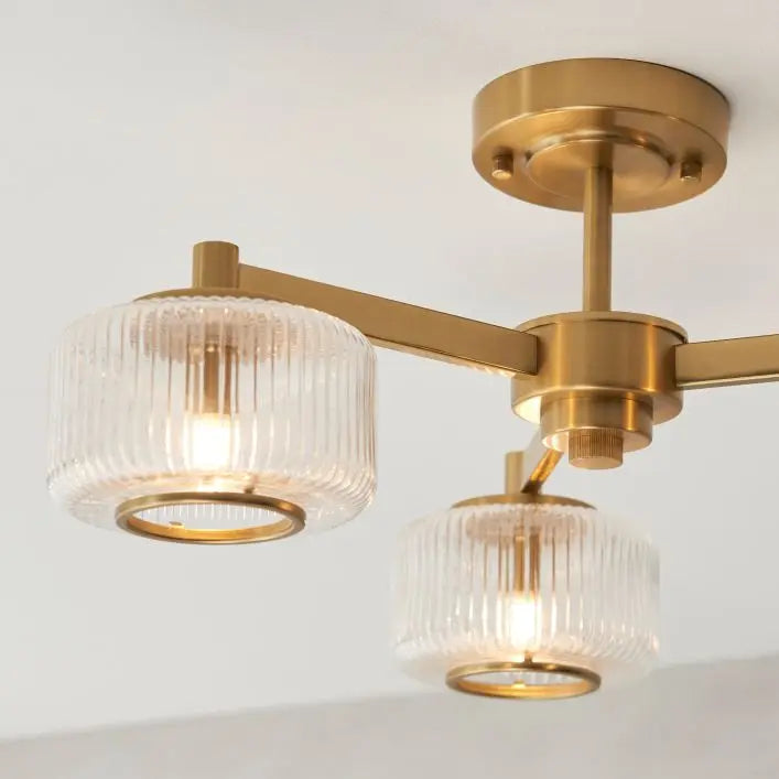 Stamford Ceiling Light Brushed Aged Brass