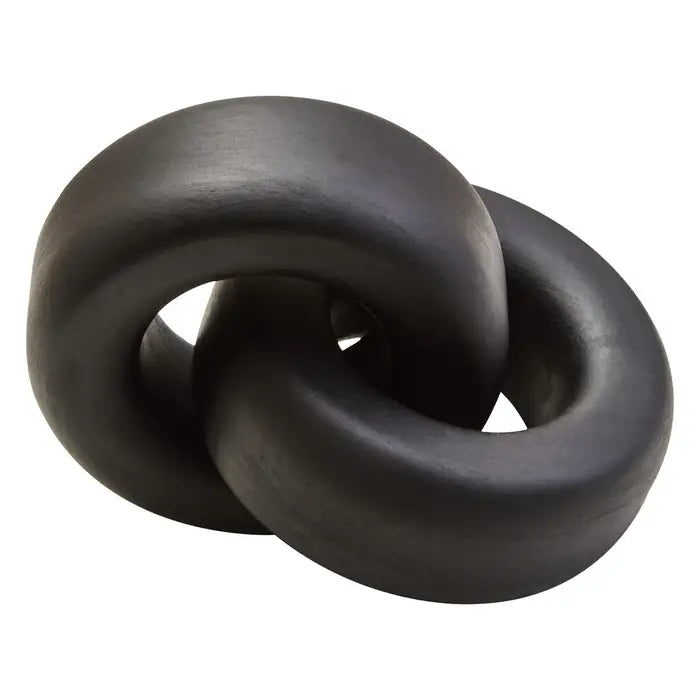 Cato Black Wood Knot Decor