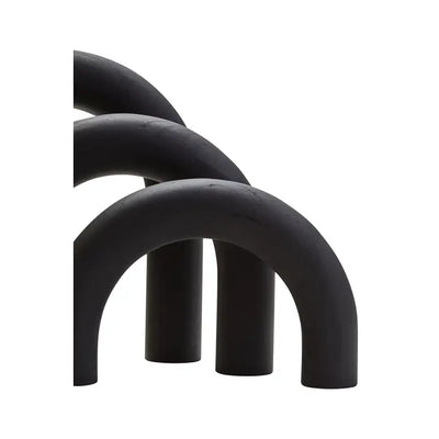 Cato Black Wood Arch Sculpture