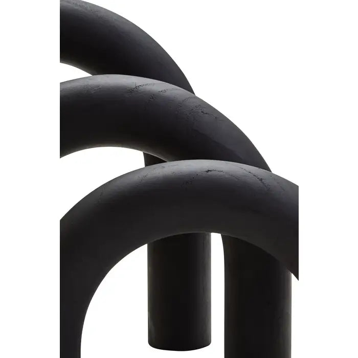 Cato Black Wood Arch Sculpture