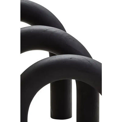 Cato Black Wood Arch Sculpture