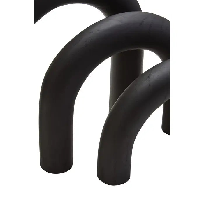 Cato Black Wood Arch Sculpture