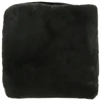 Chunky Black Rabbit Faux Fur Throw