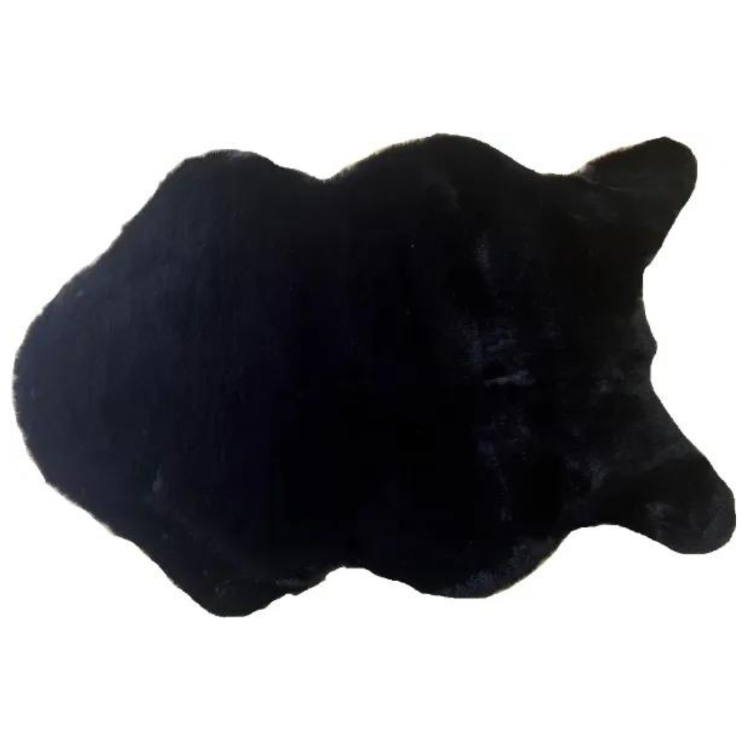 Faux Sheepskin Rug Black