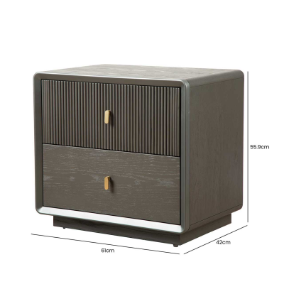 Lucie 2 Drawer Bedside Table