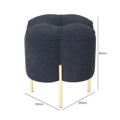 Clover Footstool-Black