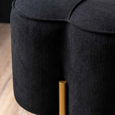 Clover Footstool-Black