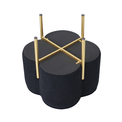 Clover Footstool-Black