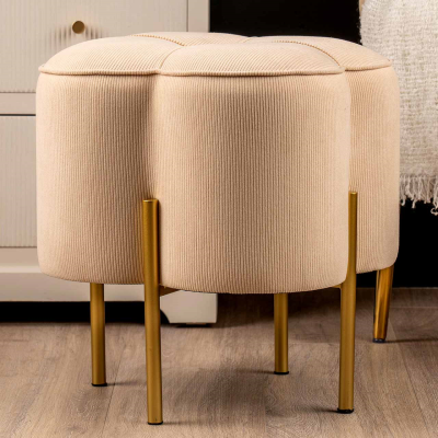 Clover Footstool-Cream