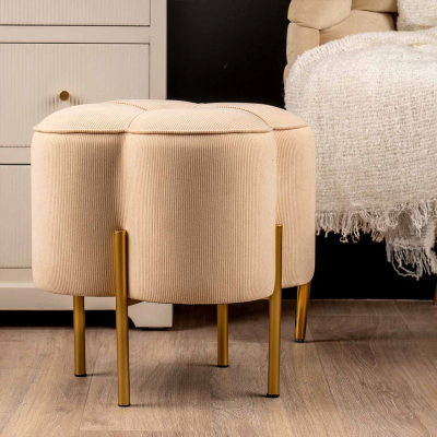 Clover Footstool-Cream