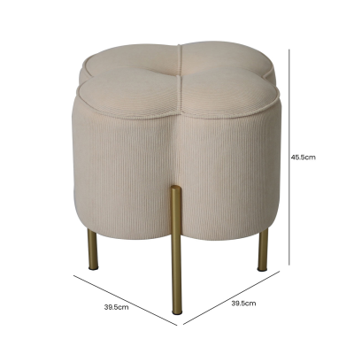 Clover Footstool-Cream