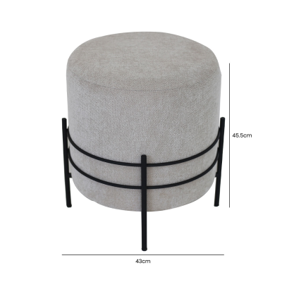 Soho Grey Linen Footstool