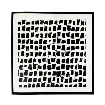 Abstract Monochrome Framed Canvas-Square