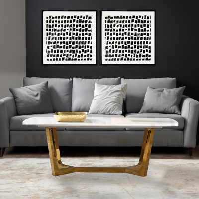 Abstract Monochrome Framed Canvas-Square