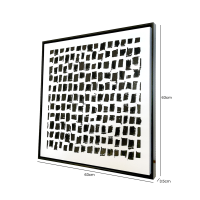 Abstract Monochrome Framed Canvas-Square