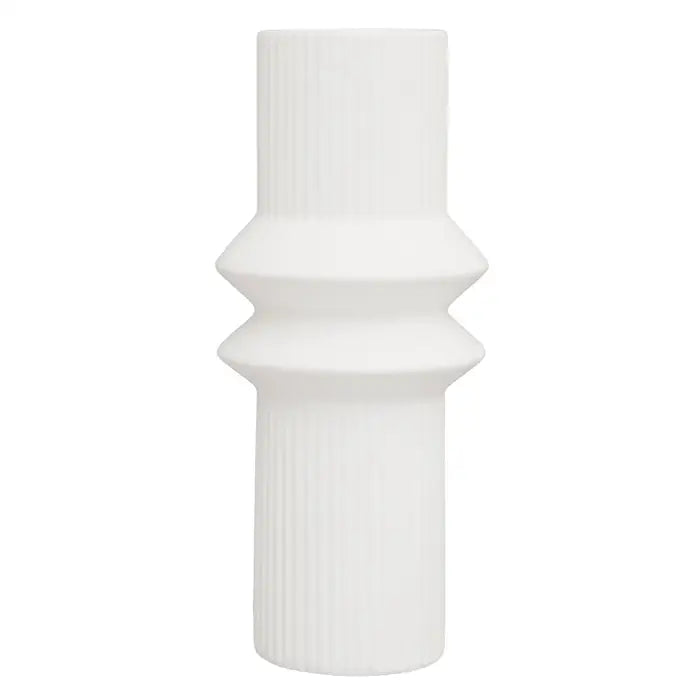 Fabia Cylinder Vase-White