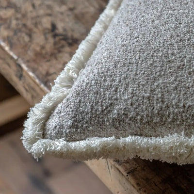Woodleigh Fringe Cushion Stone