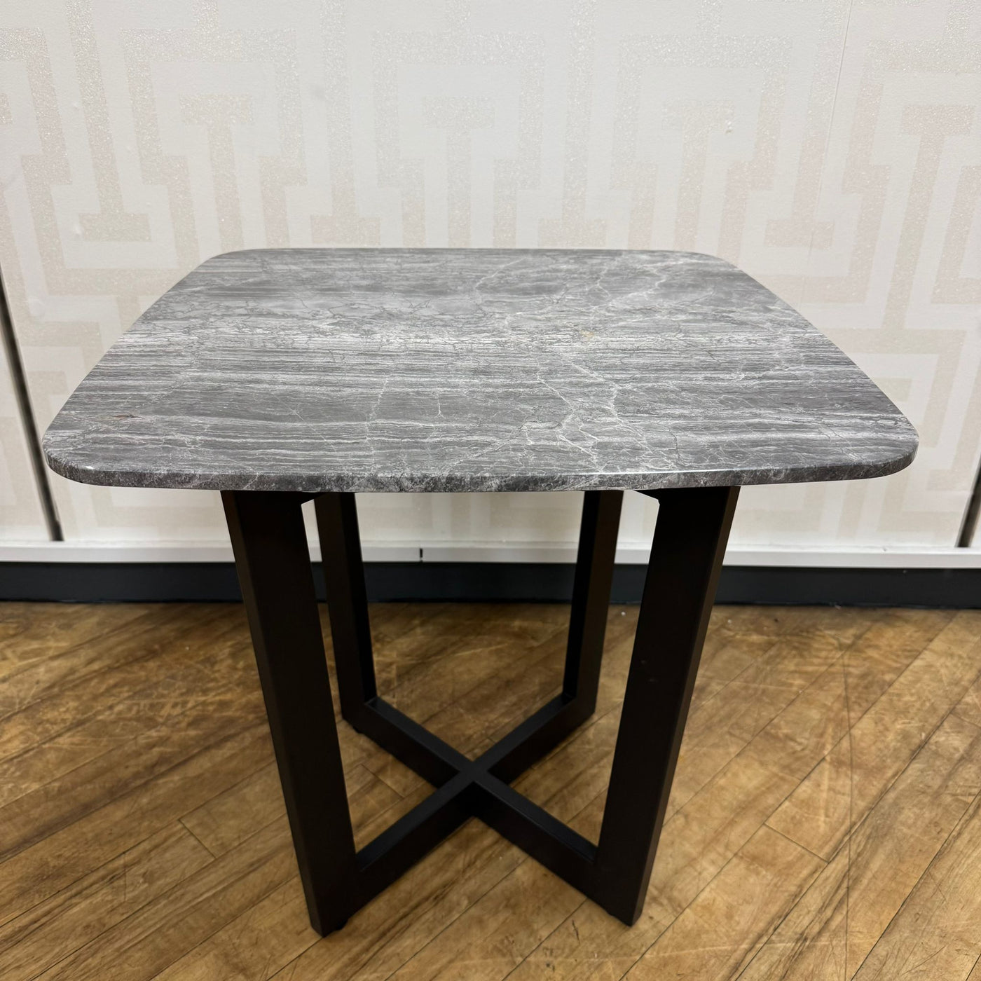 Ex Display Dark Marble Side Table