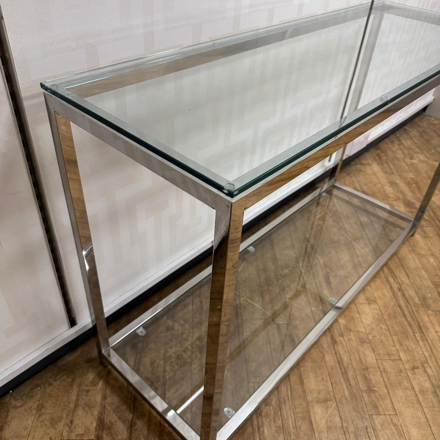 Ex-Display Mario 120cm Steel & Glass Console Table