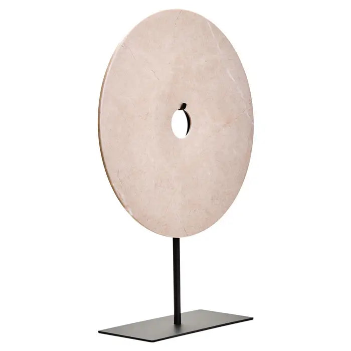 Zoro Cream Marble Round Disc Sculpture-2 Sizes Available