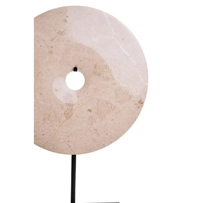 Zoro Cream Marble Round Disc Sculpture-2 Sizes Available