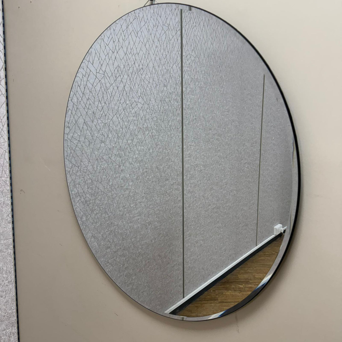 Ex Display 80cm Round Frameless Mirror