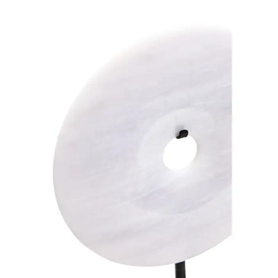 Zoro Grey Marble Round Disc Sculpture Small