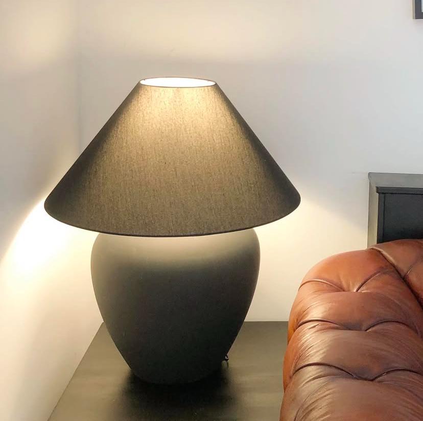 Oversized Black Cermic Table Lamp