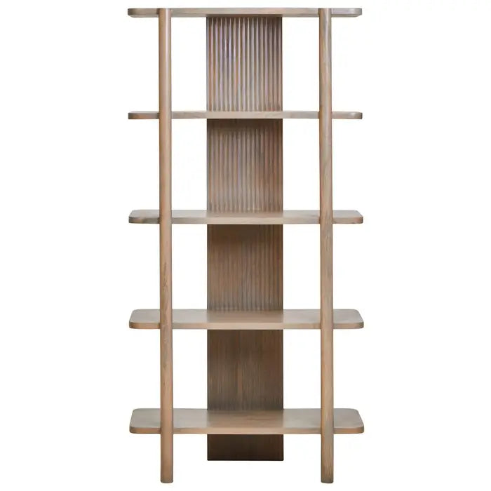 Tides & Co. Design Studio Torello 5 Tier Grey Mango Wood Shelf Unit