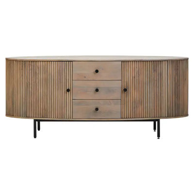 Tides & Co Design Studio Torello Three Drawer Grey Mango Wood Sideboard