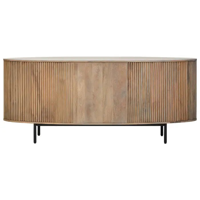 Tides & Co Design Studio Torello Three Drawer Grey Mango Wood Sideboard