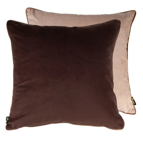 Malini Paul Moneypenny Twofaced Choc/Taupe Velvet Cushions