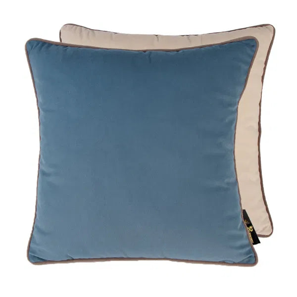 Malini Paul Moneypenny Twofaced Blue/Champagne Velvet Cushions